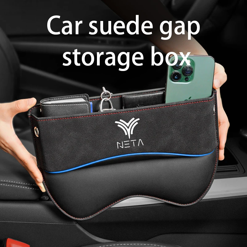 

New Universal Suede Car Seat Gap Filler Organizer Box Auto Console Side Pocket For NETA AYA Nezha NETA V U S X L GT NO1