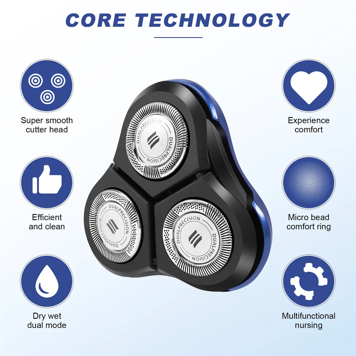 RQ11 เปลี่ยนหัวโกนสําหรับเครื่องโกนหนวด Philips RQ1150 RQ1150X RQ1131 RQ1141 RQ1145 RQ1151 RQ1155 RQ1160 RQ1160X RQ1170_A66K