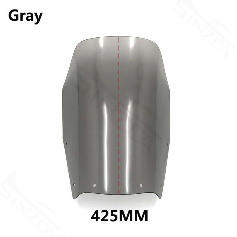 For Kawasaki KLE400 KLE 400 Windshield WindScreen Viser Visor Front Glass Airflow Wind Deflectors Higher 5CM/10CM/15CM Black Gra