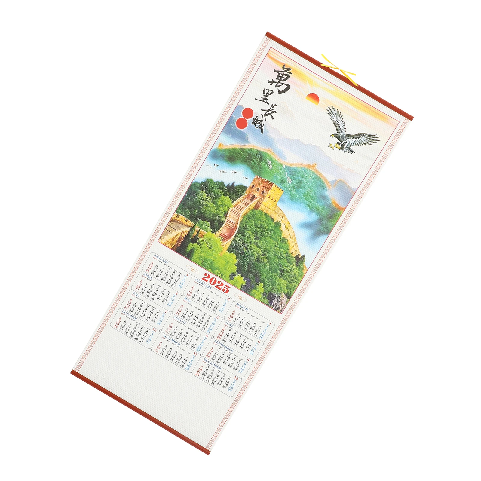 

Snake Year Wall Scroll Calendar Chinese Style Hanging Calendar Lightweight Office Household Monthly Schedule Planner