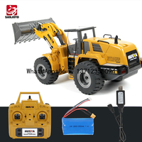 Hot HUINA 583 1583 1:14 10 Channel Metal RC Bulldozer Model Wheel Loader Rc Excavator Toy