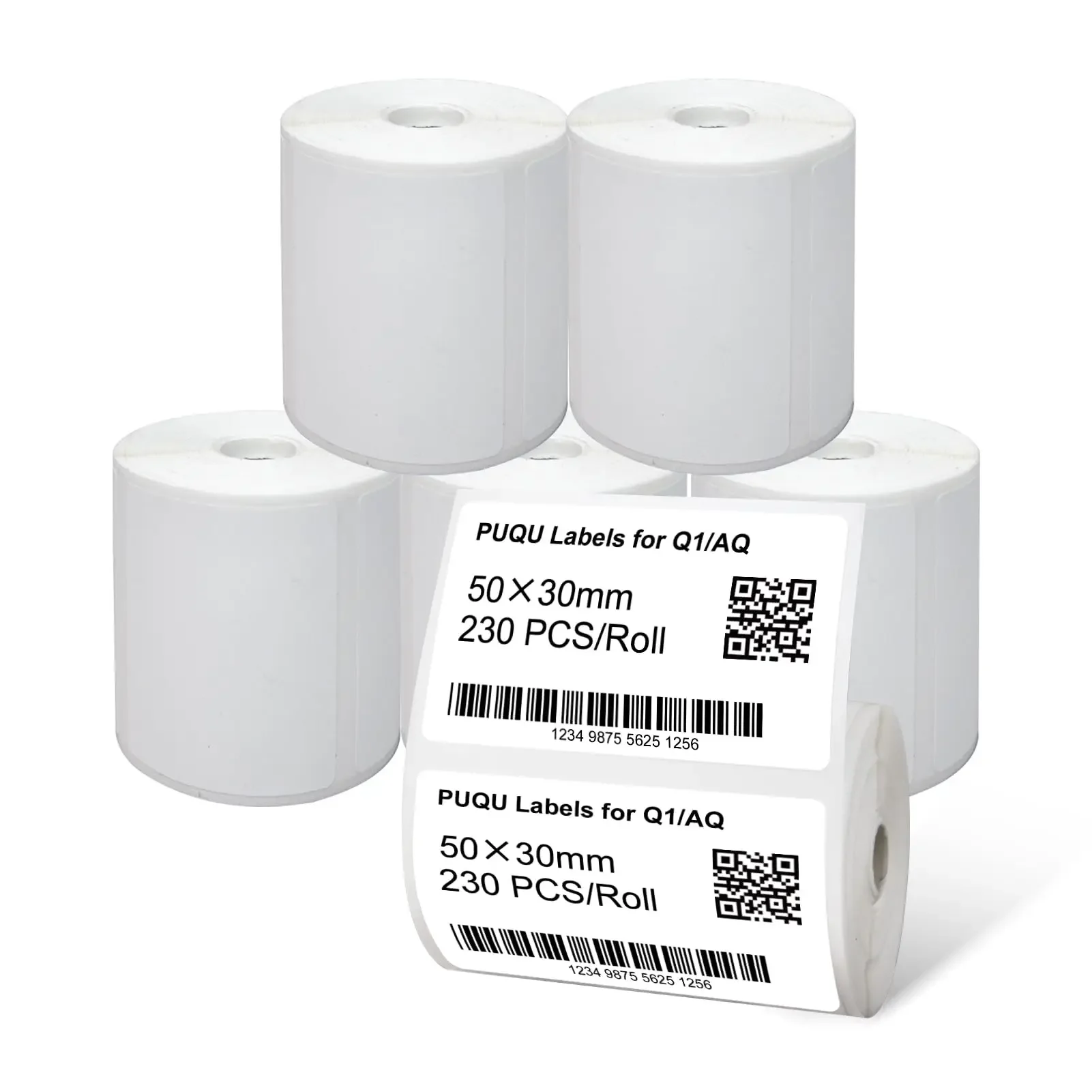 1.97"x1.18"Label Sticker 230PCS/Roll Waterproof Thermal Paper Compatible With M110/M120 For Food Cloth Price logo Barcode labels