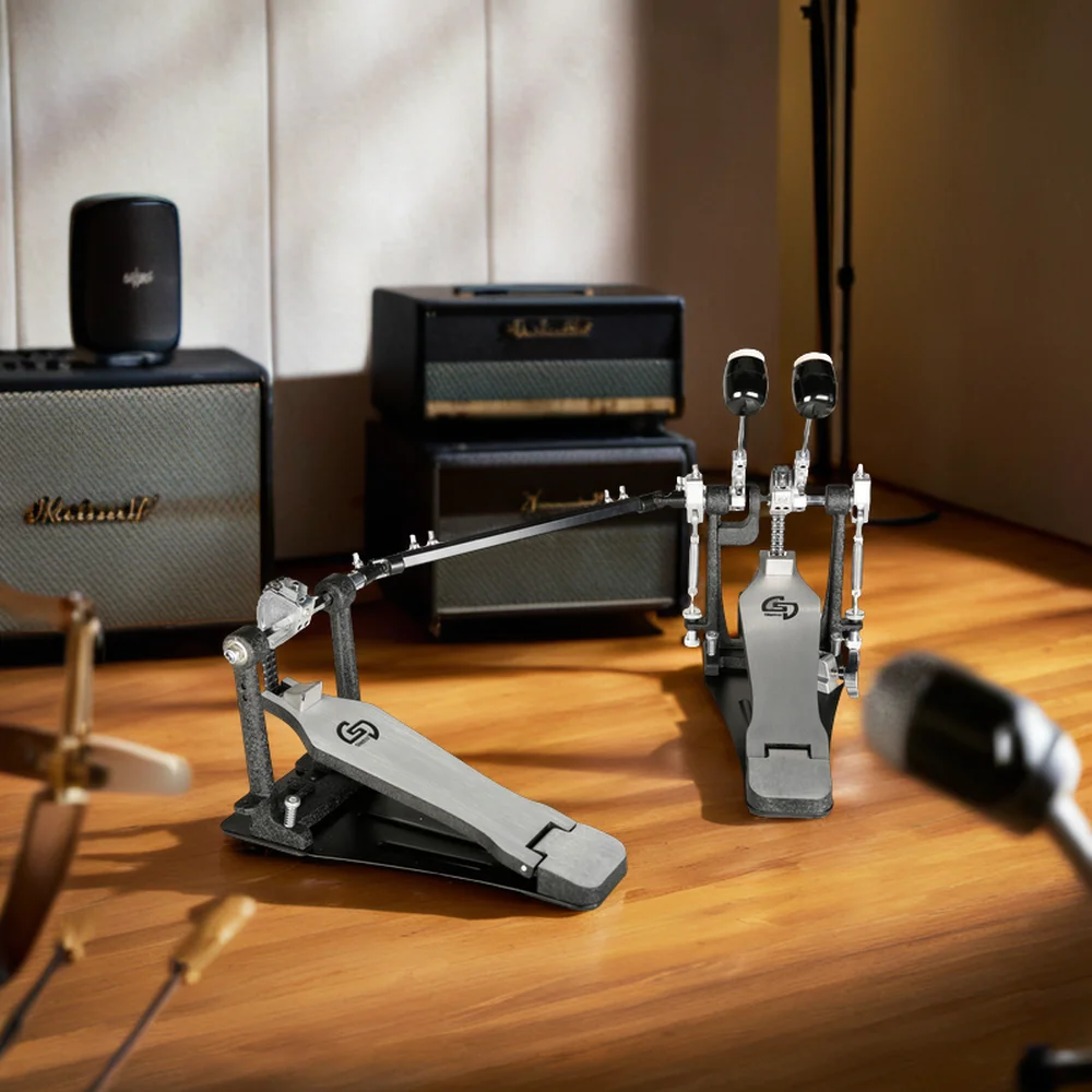 High-Grade Double Drum Pedal for Bass Drum Essential Percussion Instrument Accessory for Musicians