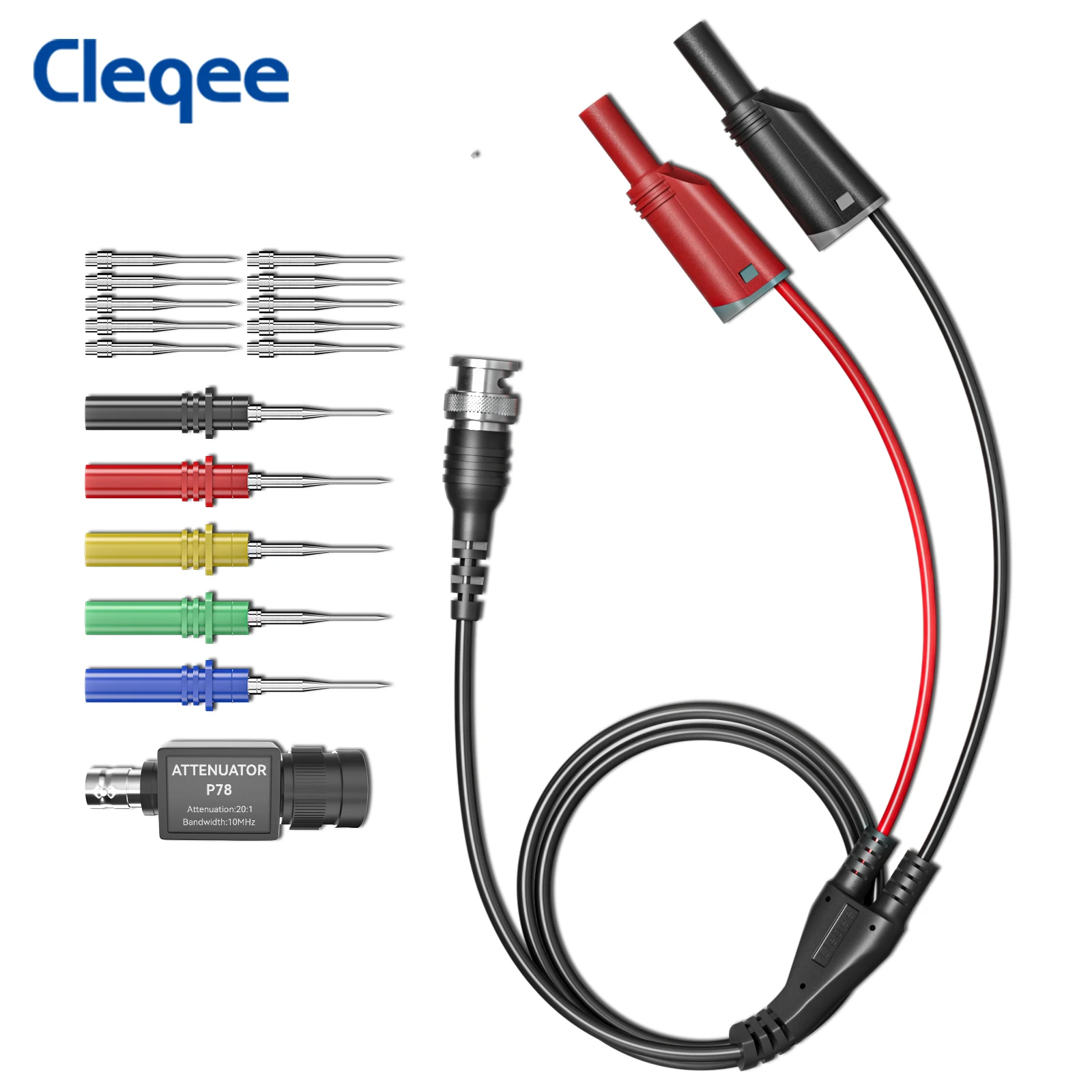 Cleqee CKT012 Set Auto-Messleitungen und Akupunktur-Sonden-Set, Oszilloskop-Zubehör für die Automobilmessung