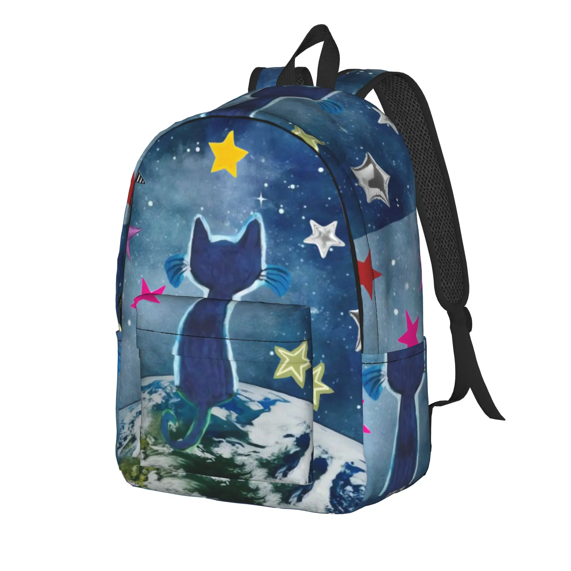 Pete the Cat and His White Shoes Backpack Men Durable Backpacks Polyester Kawaii High School Bags Trekking High Quality Rucksack