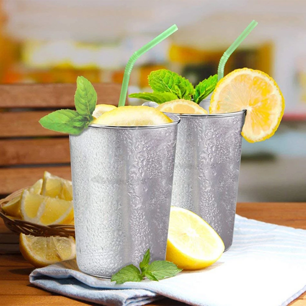 

Stainless Steel Water Cup Metal Drinking Tumbler Mug for Home Bar Restaurant Party Easy Clean Stackable Storage Glassware