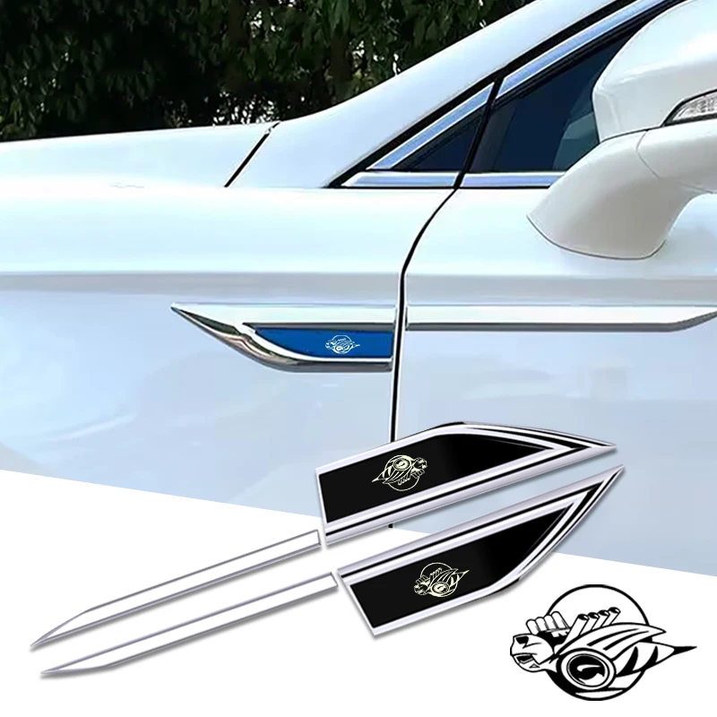 Pegatinas para puertas laterales de coche, accesorios para interior de Dodge rumble bee supre ram 1500, de 6.4l Scatpack, 2 piezas