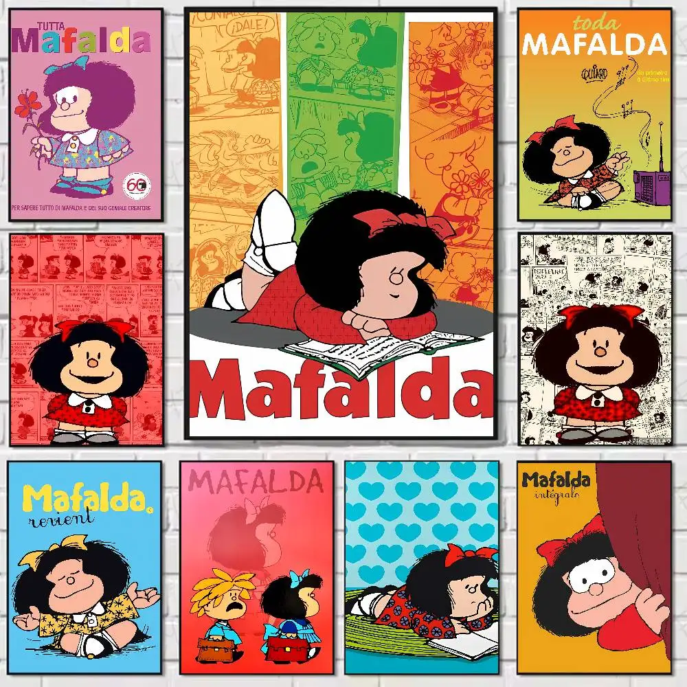 Popular Classic Anime M_Mafalda Gift Frameless Poster Personalized Gift For Lovers Customizable Decorative Home Decor