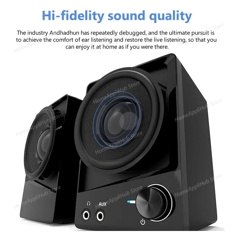 M4 Computer Audio Desktop Home Desktop Wired Speaker Notebook External Mini Subwoofer 2.0 Multimedia Active Speaker Bluetooth