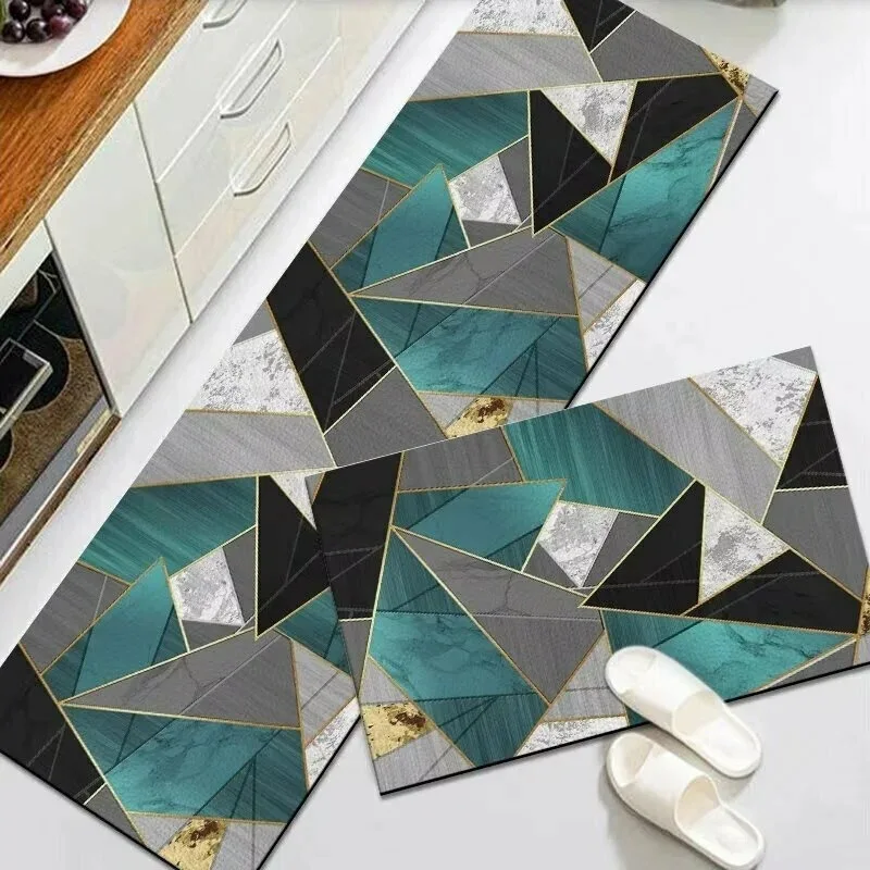 VIKAMA Cartoon Fish Kitchen Mat Non Slip Entrance Foyer Long Runner Home Decor