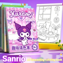 Sanrio Fun A4 Simple Brush Painting Color Book Picture Book Graffiti Set Mark Pen Creative Painting Color Book Pochacco