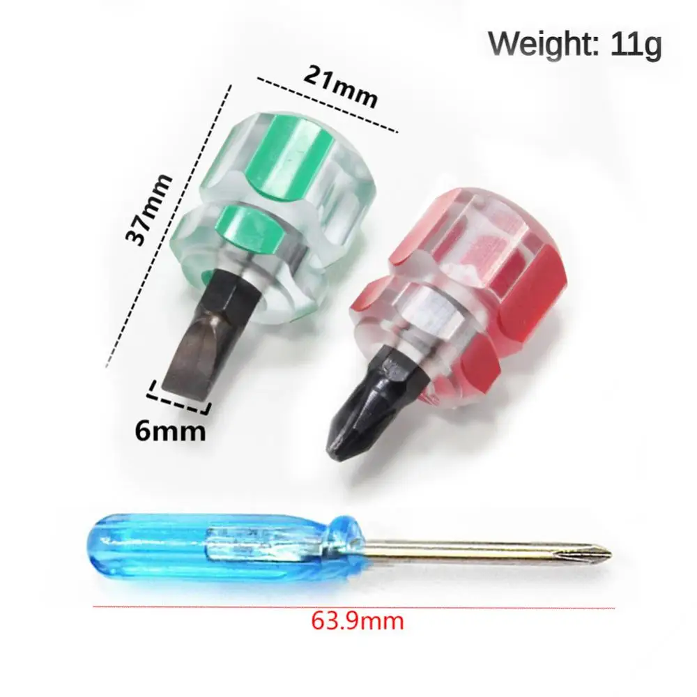 Mini Screwdriver Kit Set Portable Radish Head Alloy Steel Screw Driver Transparent Handle Repair Hand Tools Precision Car Repair