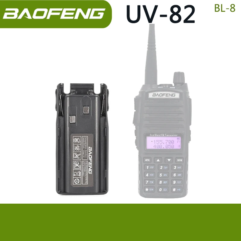 Baofeng UV-82 Li-ion Battery USB-C Type-C Charger 2800/3800mAh BL-8 Original For UV-8D UV-82HP UV-8D UV-82WX UV89 Two Way Radio