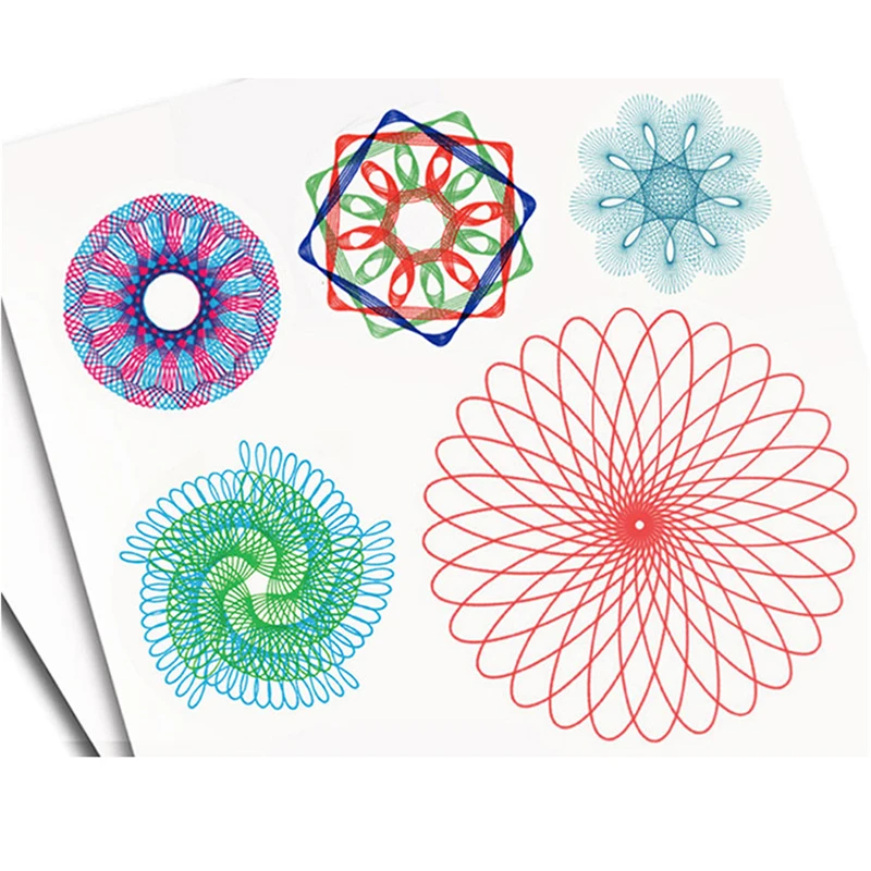 Spirograph Drawing Toys Set Classic Interlocking Gear Wheels with Pens Geometric Painting Stencils Rulers Children Art Carft Toy