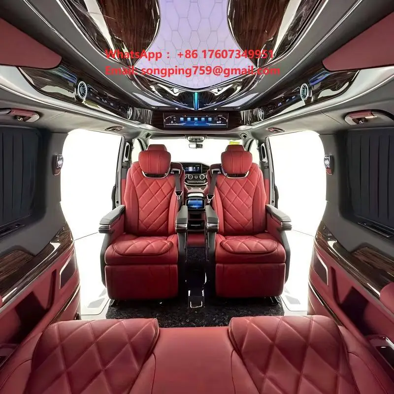 Dingkong Premium Red Customizable Aluminum Interior Upgrade Kit for Vito High Roof Seat Covers | OEM Manufacturer