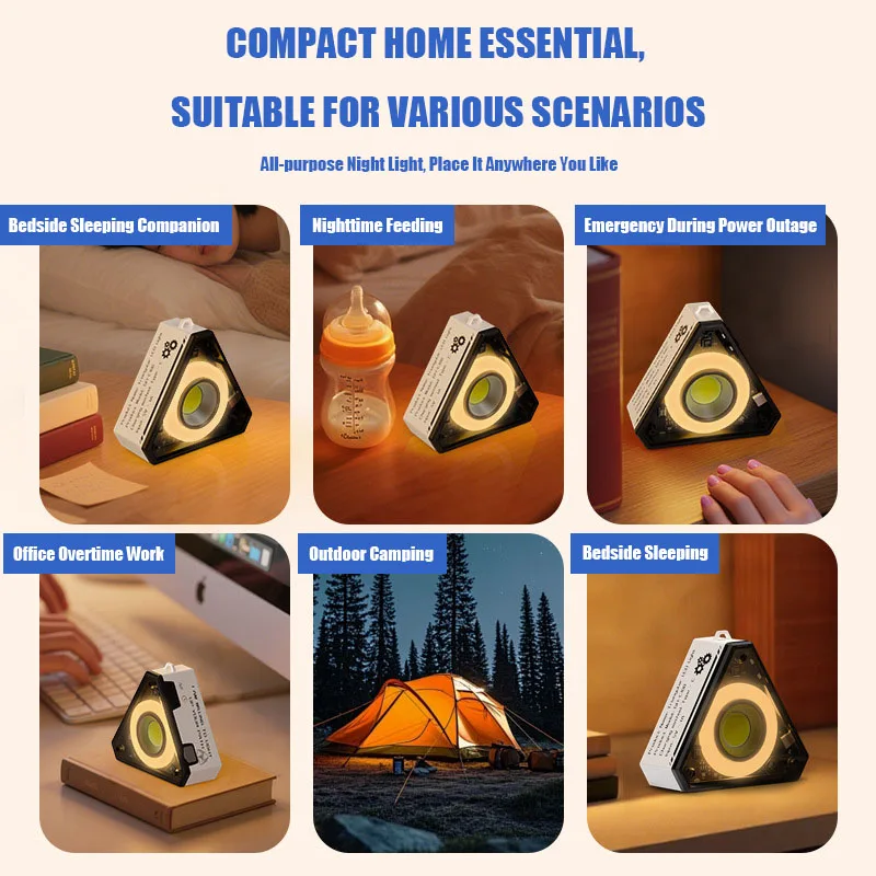 VOLODYMYR USB Rechargeable Eye Protection Bedside Lamp Bedroom Sleep LED Night Light Energy-saving Magnetic Dormitory Table
