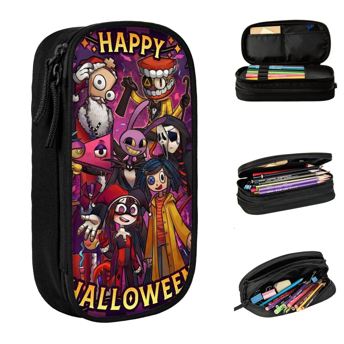 The A-Amazing D-Digital C-Circus Cartoon Pencil Cases Anime Pencil Box Pen Girl Boy Large Storage Bag School Gift Accessories