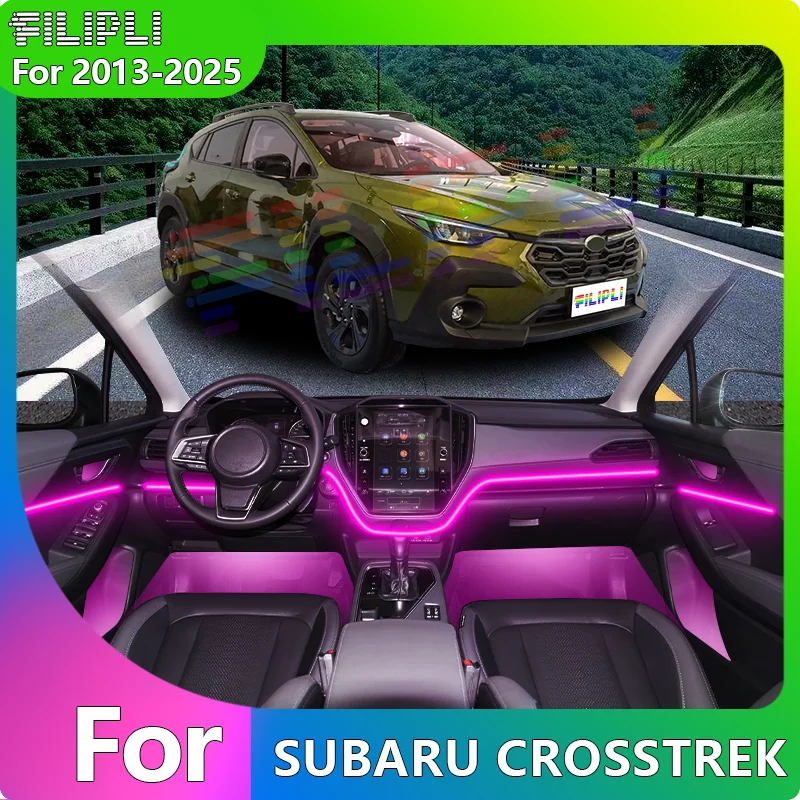 

FILIPLI For The SUBARU CROSSTREK For 2013 USB Powered Acrylic Car Interior Light Easy To Install Multi Color Car Ambient Light