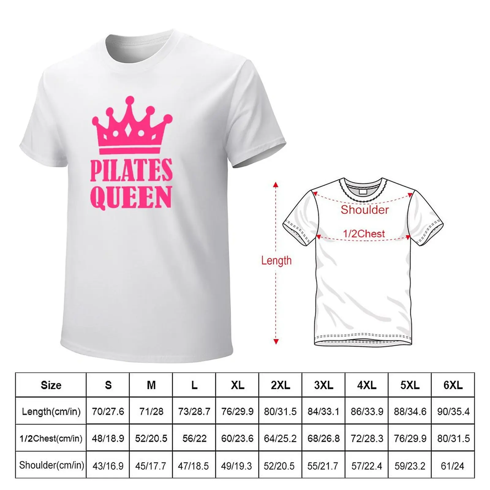 Pilates queen crown T-shirt new edition summer top tees customs design your own Men's t-shirts