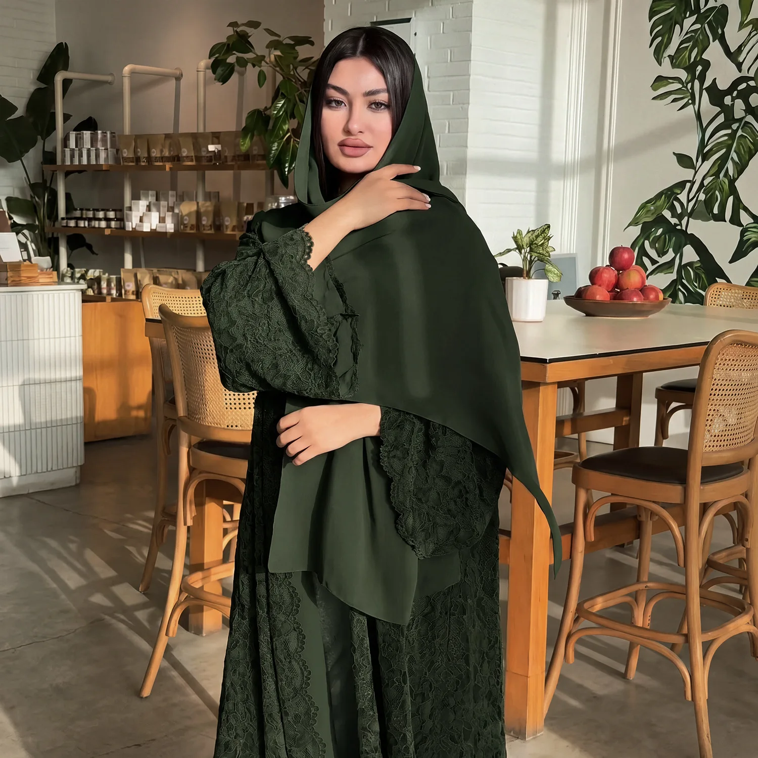 Dubai Lace Long Robe Kimono Ca - огляд і ціна Embroidery Kebaya