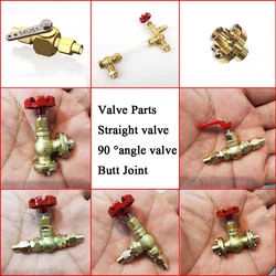 Steam Engine Model Casting Valve Mini Straight Valve/90 Degree Angle Valve/quick Opening Straight Valve/joint Accessories