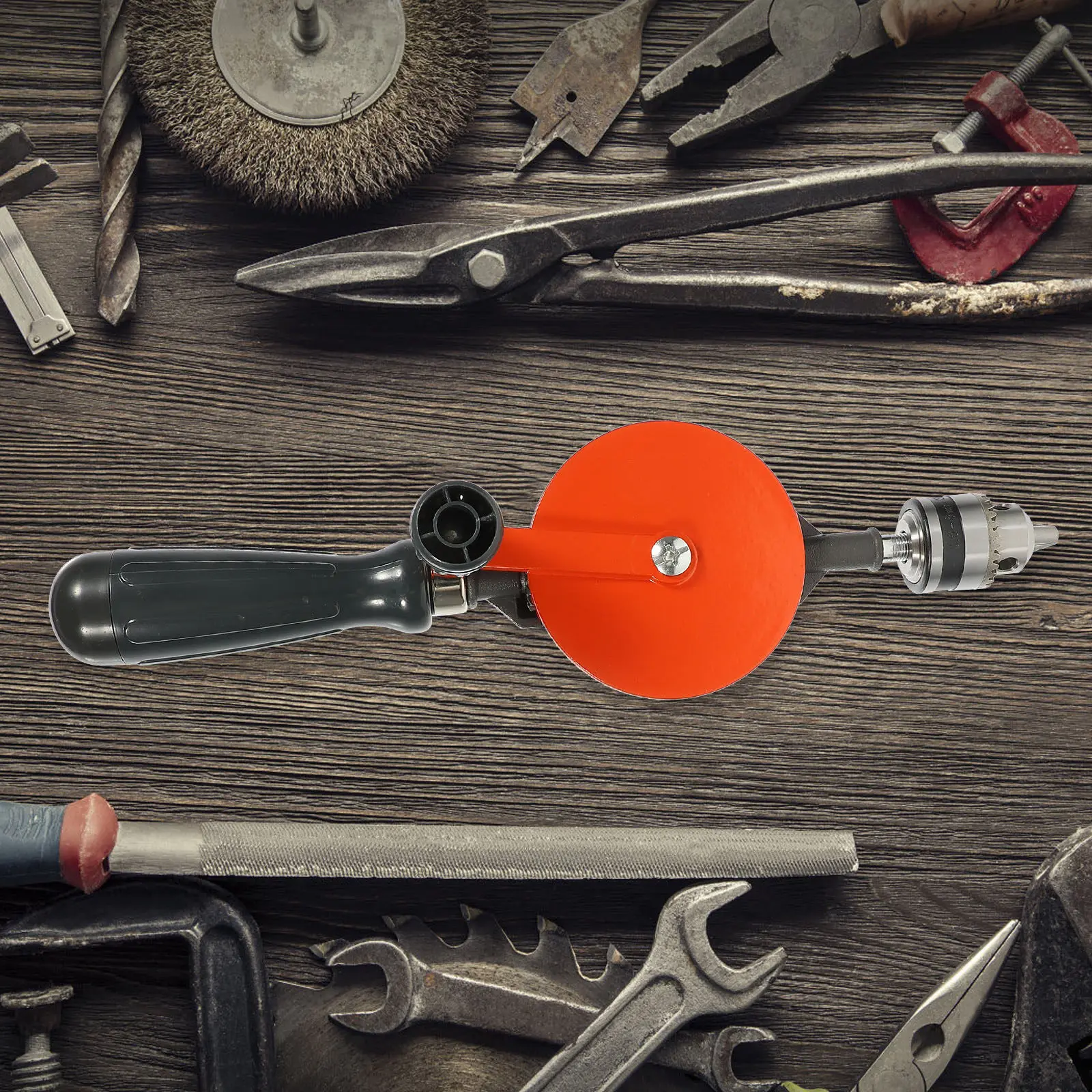 

1Set Hand Drill Manual Compact Durable Handheld Drill Tool for Wood Bamboo Plastic Circuit Board Acrylic Fiberglass