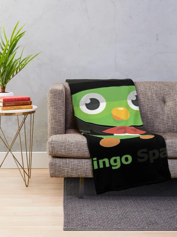 Duolingo funny on duty ClassicThrow Blanket Blankets Sofas Of Decoration Giant Sofa Blanket Blanket For Sofa