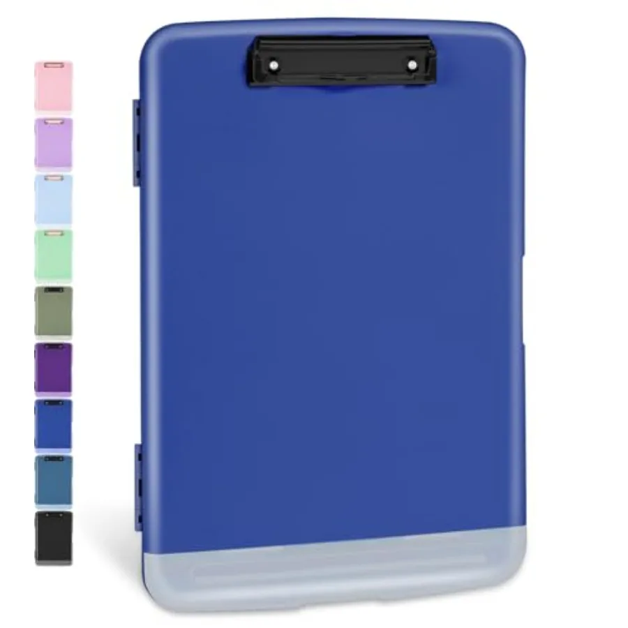 

Clipboard with Storage High Capacity Nursing Clipboards with Pen Holder Clip Boards 8.5x11 with Storage Low-Profile Clip Lightw