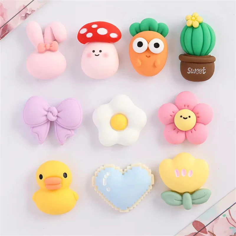 Cute Mini Kawaii Cute Duck Flower Hole Shoe Charms Decoration Shoe Buckle Diy Scrapbooking Decorative Accessories Kid Gifts