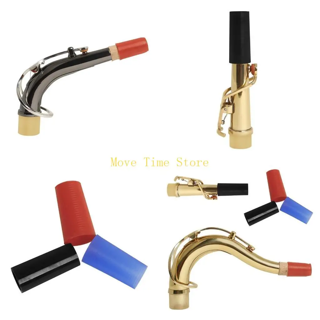 92me 3pieces/set Alto Saxophone Bend Neck Rubber Sleeve Silicone Rings بدلاً من إكسسوارات Cork Assect #1