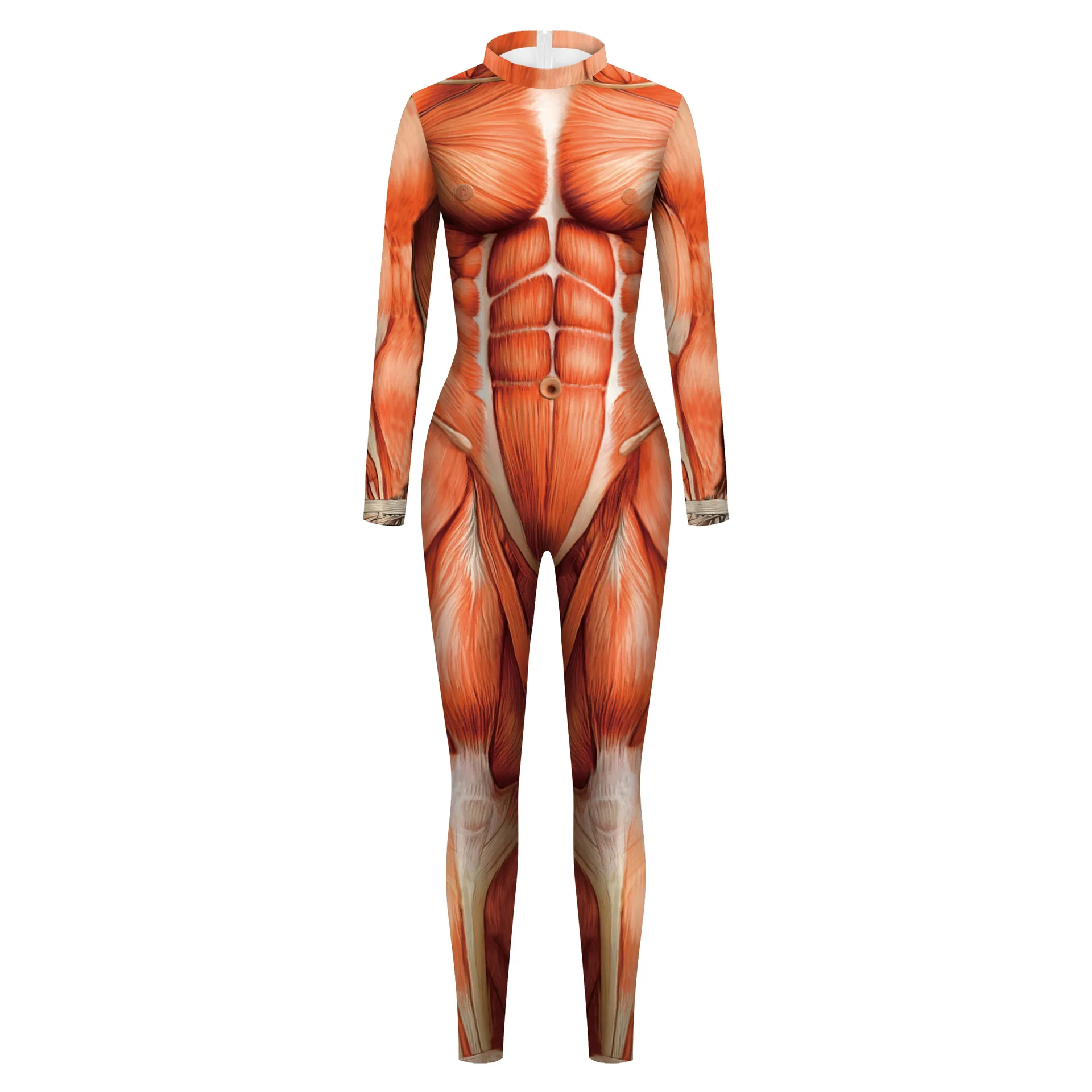 Cisas loween Tight Fitting Jumpsuit Women's Casual One-Piece Suit Comfortable Breathable Stage Performance Costume