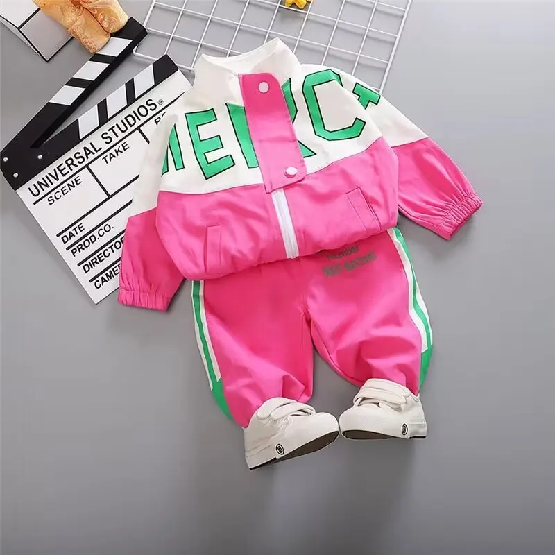 Boys Girls Clothing Sets  Spring Autumn Zipper Coat + Pants 2Pcs New 2024Tracksuit Suits For Teen Kids Clothes 5 6 8 10 12 Year