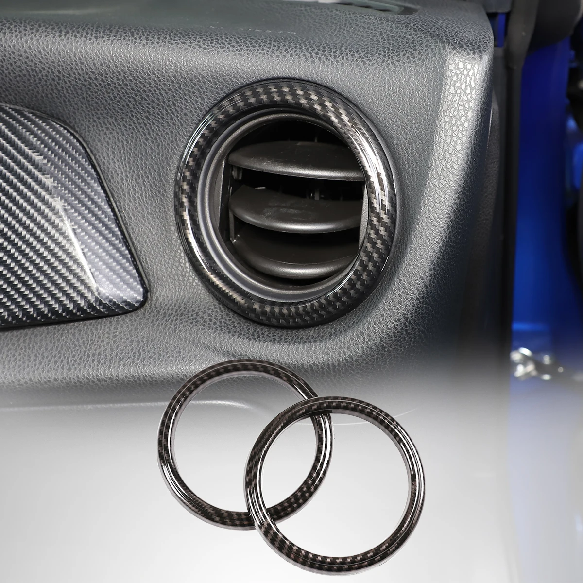 

ABS Carbon Fiber Pattern Car Dashboard Side Air Outlet Frame Ring Trim Cover For Toyota 86 Subaru BRZ 2012-2020 Car Accessories
