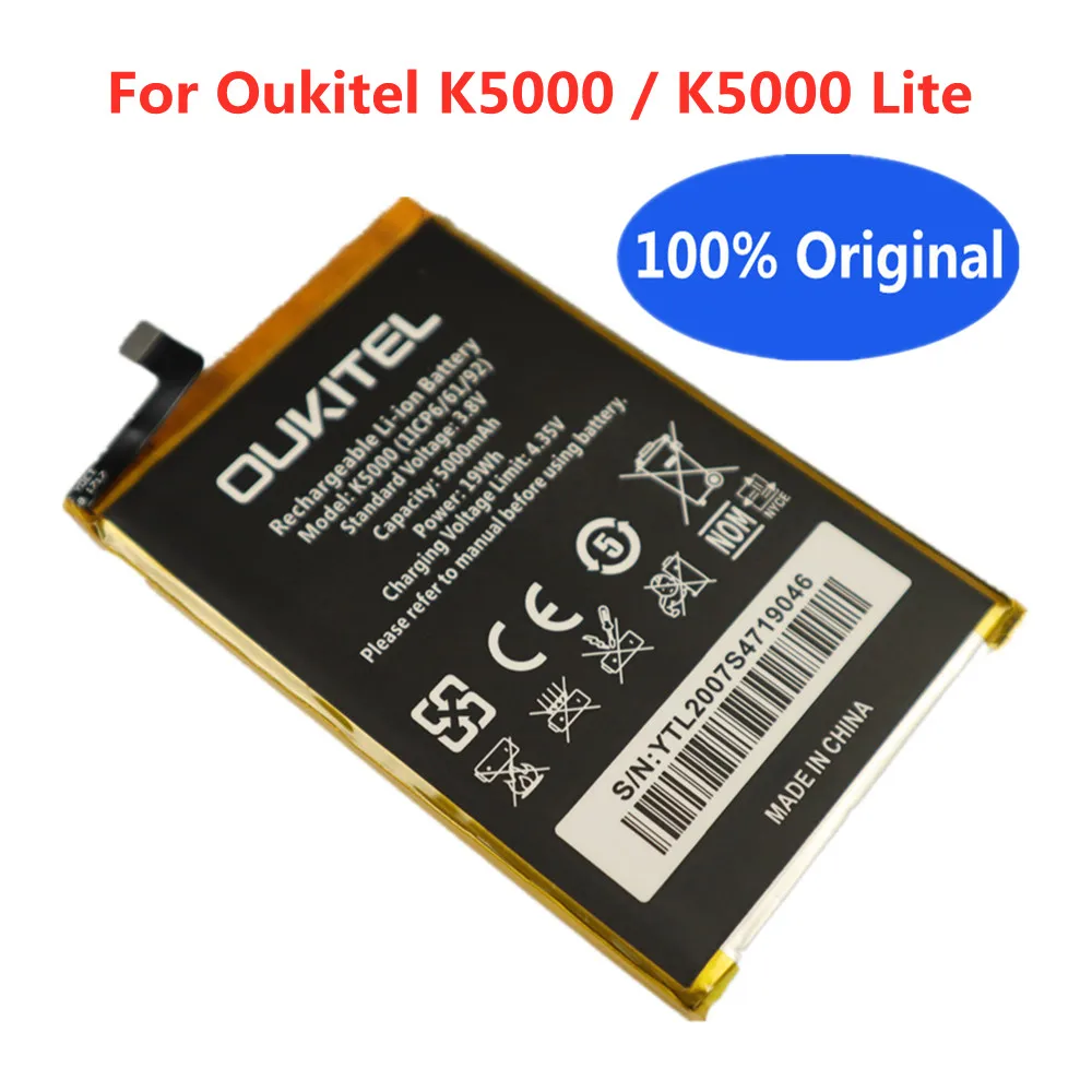 

New 100% Original 5000mAh Phone Battery For OUKITEL K5000 Backup Phone High Quality Batteries +Tracking Number