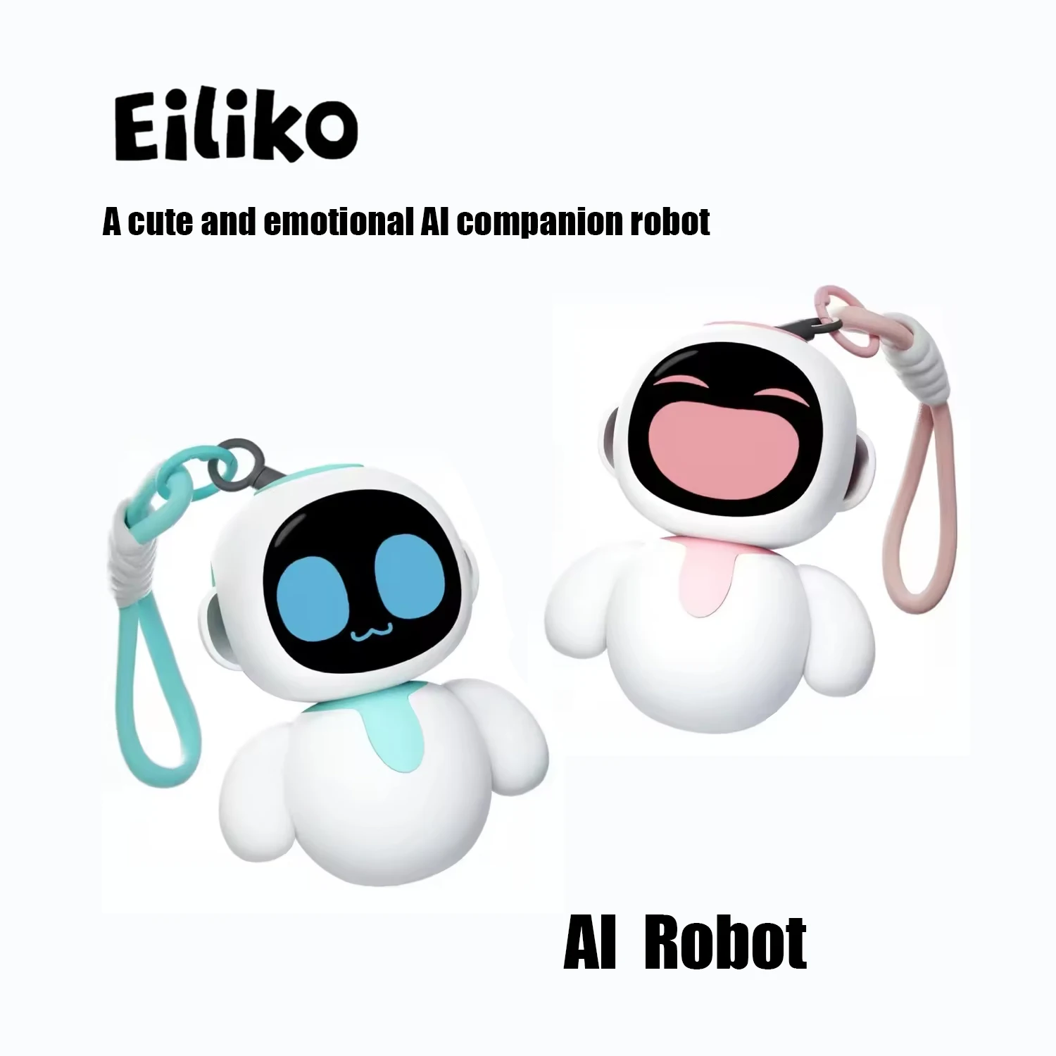 ENERGIZE LAB Eiliko Aquamarine Your Tiny AI Charm Robot That Matches Every Daily Outfit Fun Electronic Pendant Toys For Kids