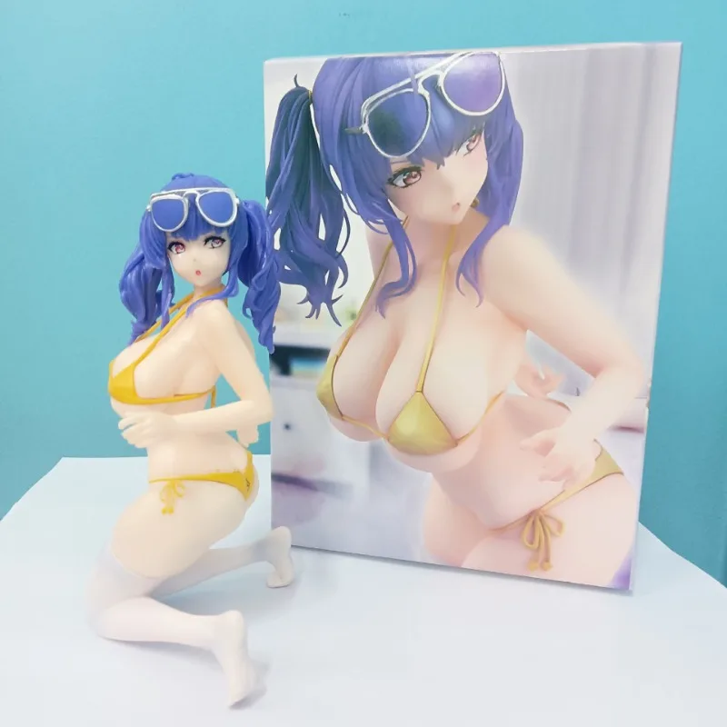 

17CM Pola Action Figure Model Azur Lane Seaside Pola Swimsuit Sexy Girl Anime Figurine Collection Toys Doll Ornament Gift