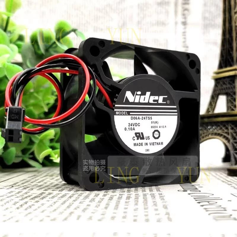 

Z FOR Nidec D06A-24TS5 6025 DC24V 0.10A 6CM 2-Pin Inverter Cooling Fan