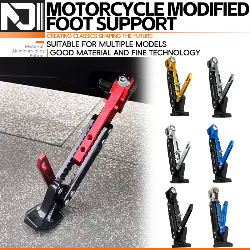 

Motorcycle Kickstand Parking Kick Stand Bracket CNC Foot Side Supportor Crutch Holder Dirt Bike Motorbike Accessories Universal