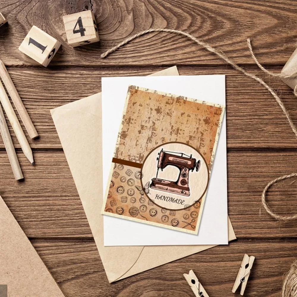 خمر الخياطة النص واضح Stamps المعرضة ماكينة خياطة شفافة سيليكون Stamps واضح ختم الأختام سيليكون Stamps للبطاقة