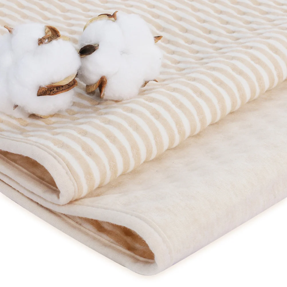 Breathable Cotton Baby Diaper Changing Pad Soft Absorbent Mattress Protector for Bassinet Cradle Brown Baby Diaper Changing Pad