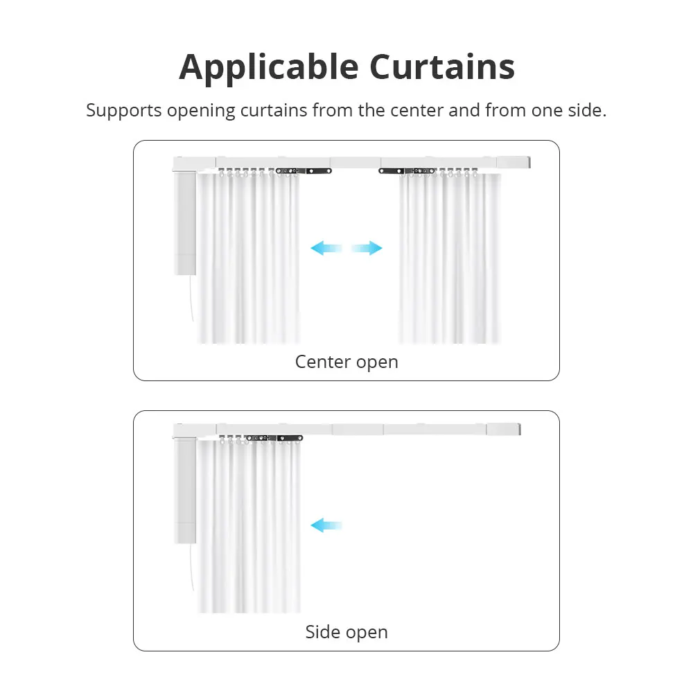 Zemismart Tuya Zigbee Rechargeable Electric Curtain Motor With Customized Slide Curtain Track Support Alexa Google Home Control view 6