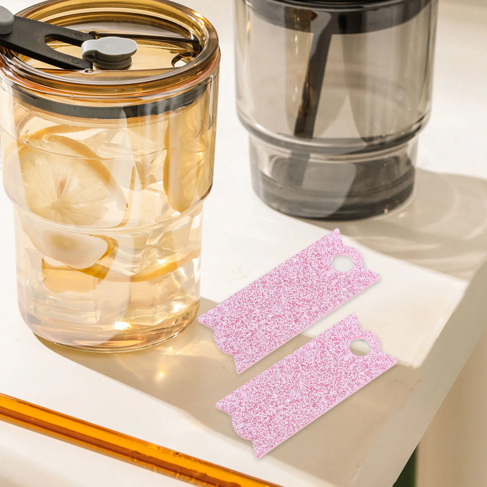 

3pcs Acrylic for Name Tag Blank Tumbler Cup Tag Lightweight Practical Name Tags For Tumbler Sufficient DIY White