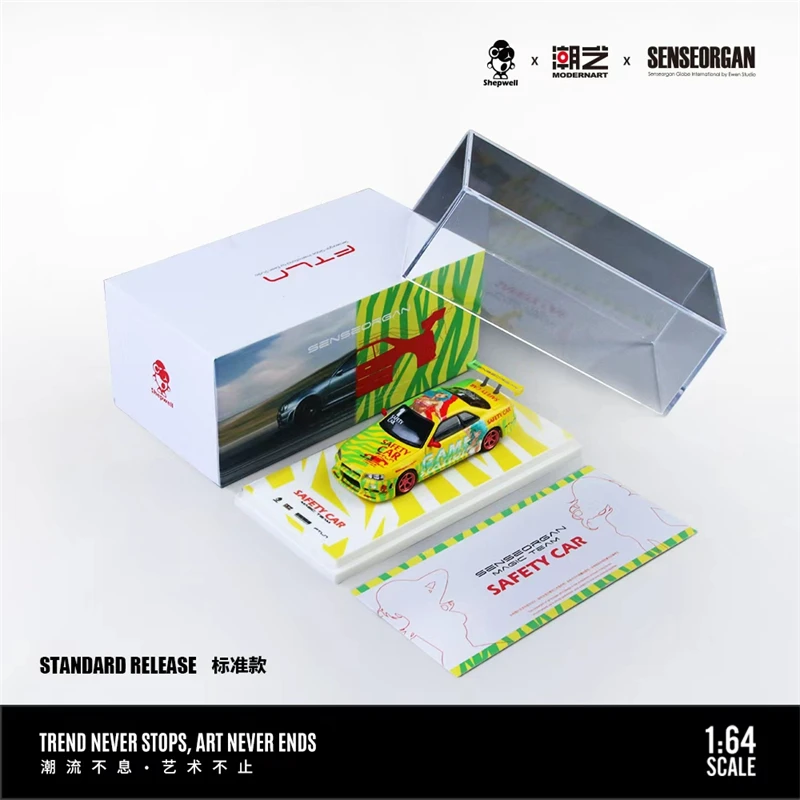 

(Предзаказ) ModrenArt SENSEORGAN 1:64 R34 БЕЗОПАСНО-АВТОМОБИЛЬ Литая под давлением коллекционная модель автомобиля
