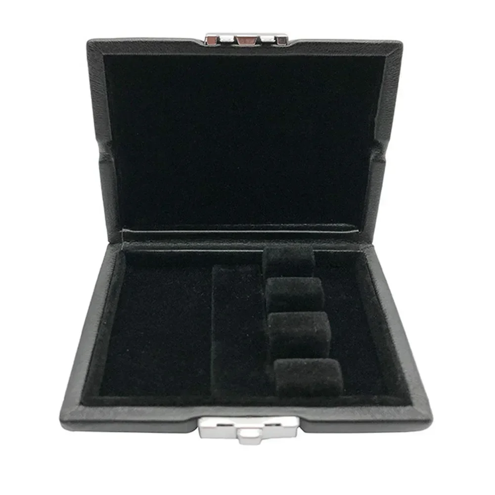 Durable Bassoon Reeds Case Storage Box For 3/6/12 Pieces Waterproof Anti-fall Black Wooden PU Music Instruments Accessories