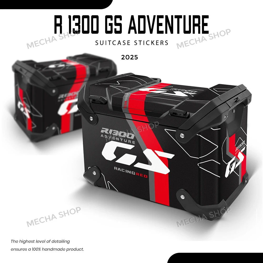 

For R 1300 GS Adventure TrophyKit Racing Red 2025 R1300GS ADV Suitcase Sticker Kit Motorcycles Luggage Decal Protection