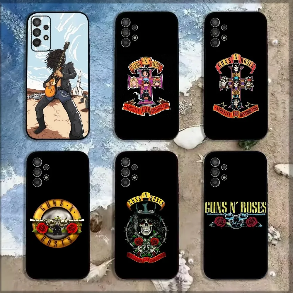 Чехол для телефона Band G-Guns N Roses для Samsung Galaxy A13,A21s,A22,A31,A32,A52,A53,A71,A80,A91, мягкий черный Чехол