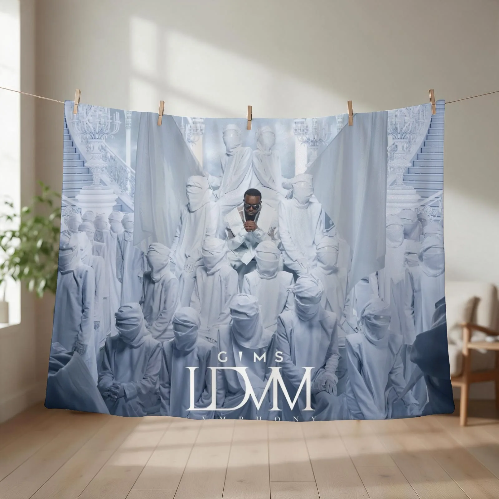 GIMS LDVM SYMPHONY Throw Blanket Luxury Brand Sofa Throw Shaggy Decorative Beds Blankets