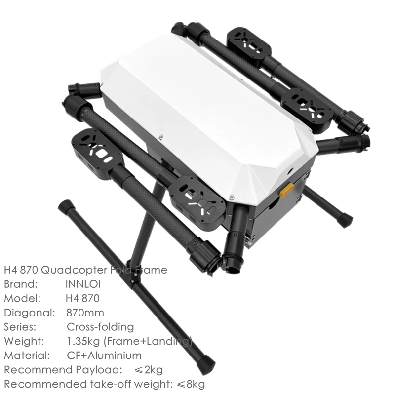 

XAERO DIY H4 870mm Carbon Cross Folding Quadcopter Frame for Aerial Photography Survey
