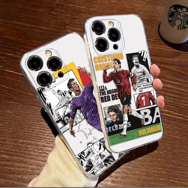 W9 Cristiano R-Ronaldo CR7 Soft Case for Samsung S10 S10E S20 FE S21 Plus S21 S24 Ultra S30 Note 10 20 M33 M52 M53 A23 A35 A55