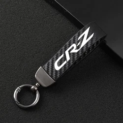 Car Key Rings Automotive Interior Products For Honda CR-Z Carbon Fiber Style Leather Holder Spare Parts Auto Accessories